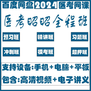 包更新2年 理论技能执业医师 24执业医师网课全套昭昭资料