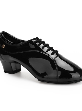 国标Adsmissfun拉丁舞鞋A3016-12亮面漆皮男拉丁舞鞋艺考练习鞋