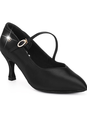 ADSMISSFUN舞鞋A5045-15有带款黑色女士摩登舞鞋练习专业院校款马