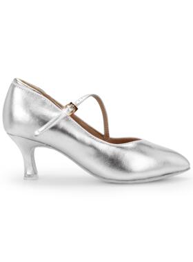 AG国标舞鞋银色摩登鞋A5045-02无标无钻艺考规定鞋真皮成人交谊舞