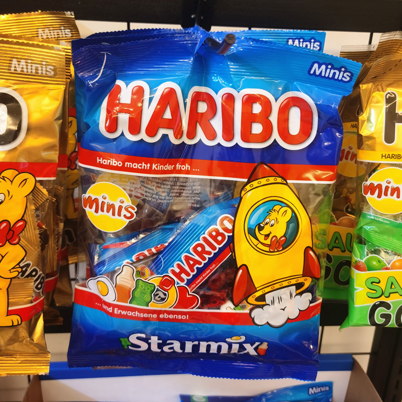 现货包邮haribo哈瑞宝蓝色金熊软糖果橡皮糖混合水果味独立小包装