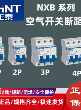 正泰空气开关单极空开c16安2P断路器40A家用32a空调总闸NXB-63安