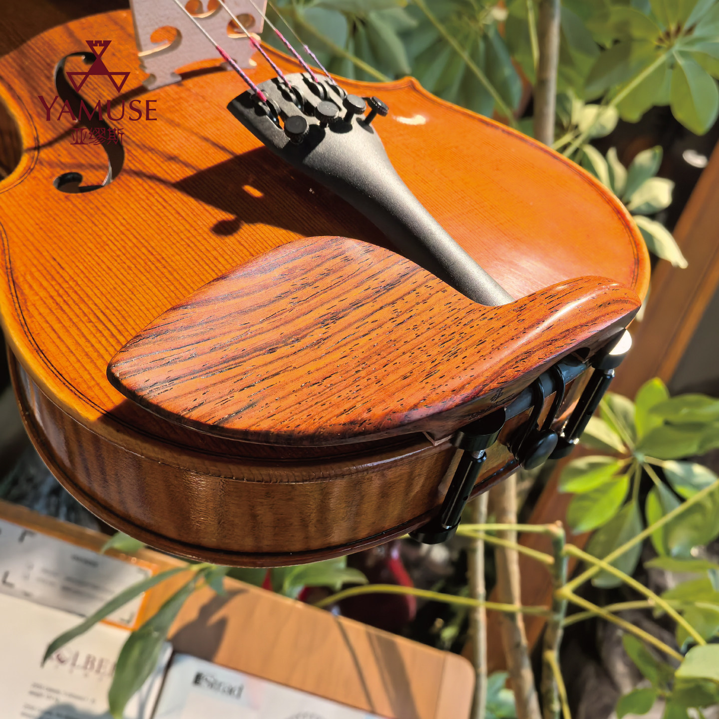 [实体店]]进口意大利Bogaro&Clemente腮垫瓜式玫瑰木小提琴腮托