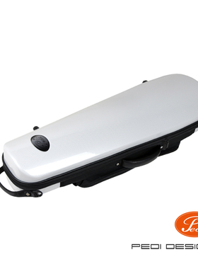 [实体店]台湾PEDI佩迪320V钢骨架送琴衣单肩背带白色三角小提琴盒