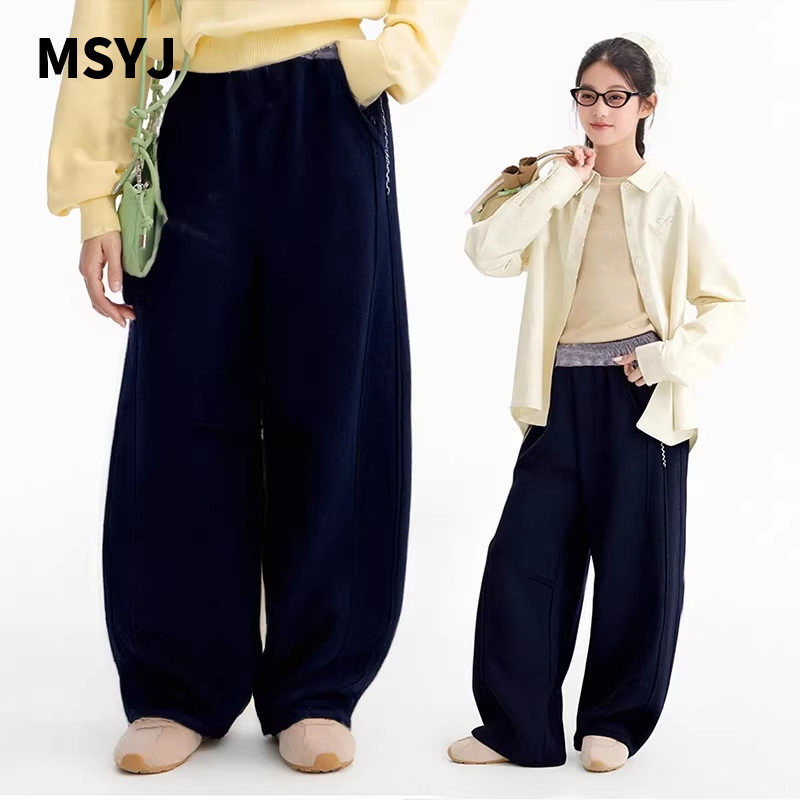 MSYJ 秋冬加绒裤子女童新款百搭休闲弯刀裤保暖加厚长裤,童装/婴儿装/亲子装,裤子,淘宝优惠券,粉丝福利购,淘宝优惠卷