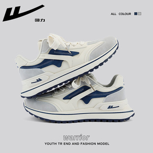 2025新款 秋季 防水跑步鞋 回力男鞋 厚底老爹鞋 男款 子男士 皮面运动鞋