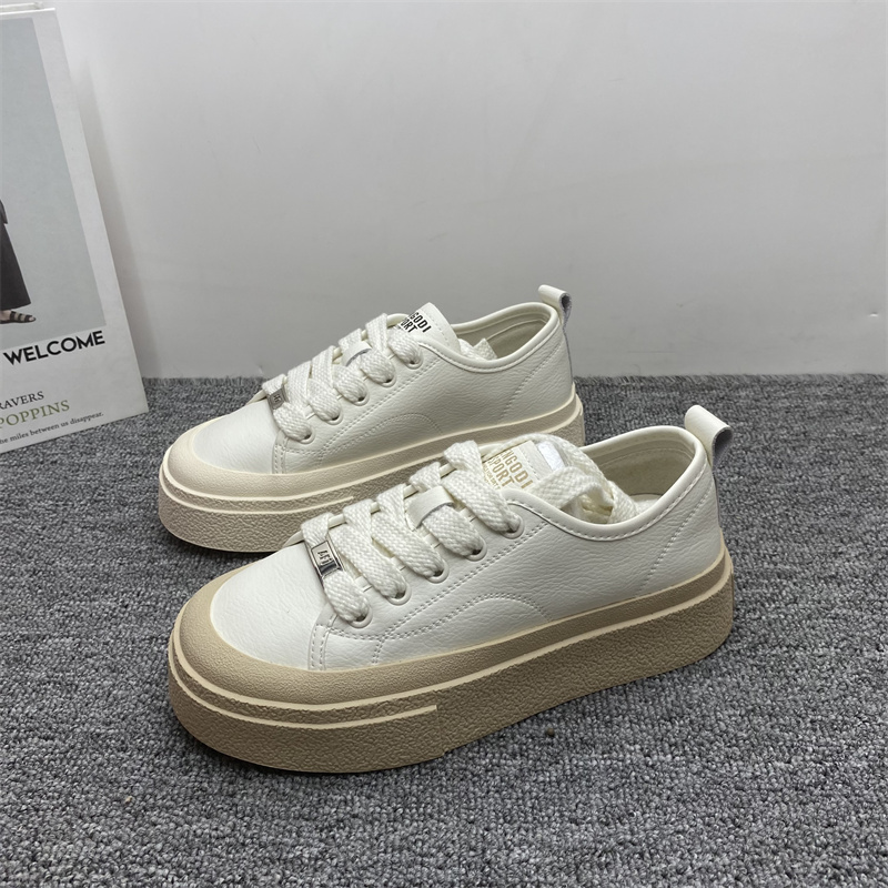 2024年秋季新款真皮小白鞋女