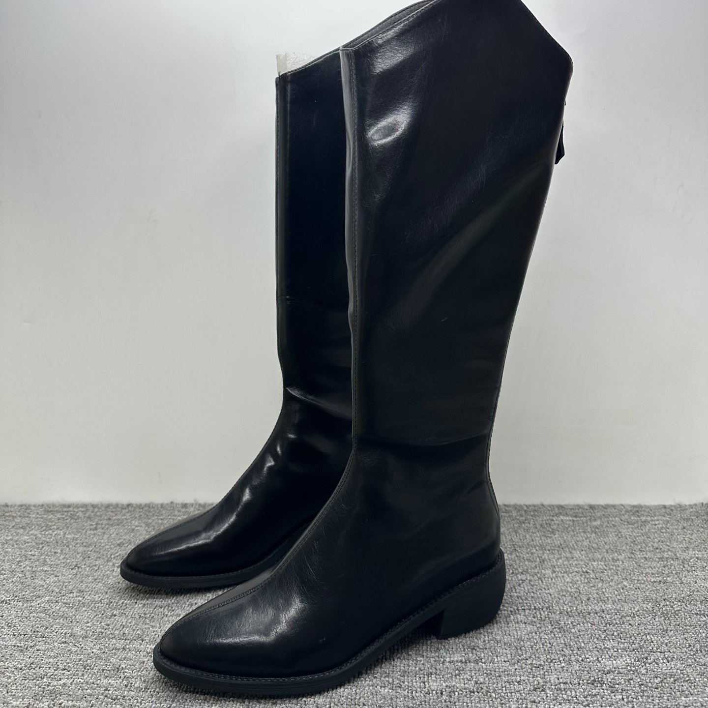撤柜处理38.39码加绒长筒靴女新款中筒骑士靴英伦风尖头高筒靴女,女鞋,骑士靴,淘宝优惠券,粉丝福利购,淘宝优惠卷