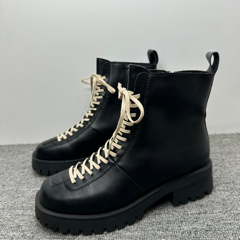 孤品处理39码冬季真皮加绒马丁靴女时尚百搭厚底女短靴英伦风棉靴,女鞋,马丁靴,淘宝优惠券,粉丝福利购,淘宝优惠卷