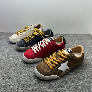 处理真皮星星板鞋女秋季新款内增高女鞋显脚小超软休闲运动德训鞋