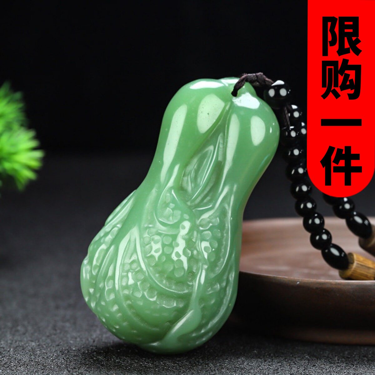 天然和田玉晴水白菜健身把件新疆玉且末蓝百财来招财手把件小摆件