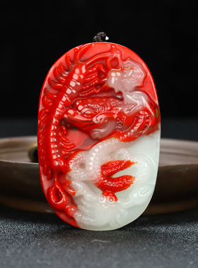 和田玉彩玉五毒手把件鸡血玉蜈蚣蜘蛛蟾蜍蝎子蛇百毒不侵挂件把件