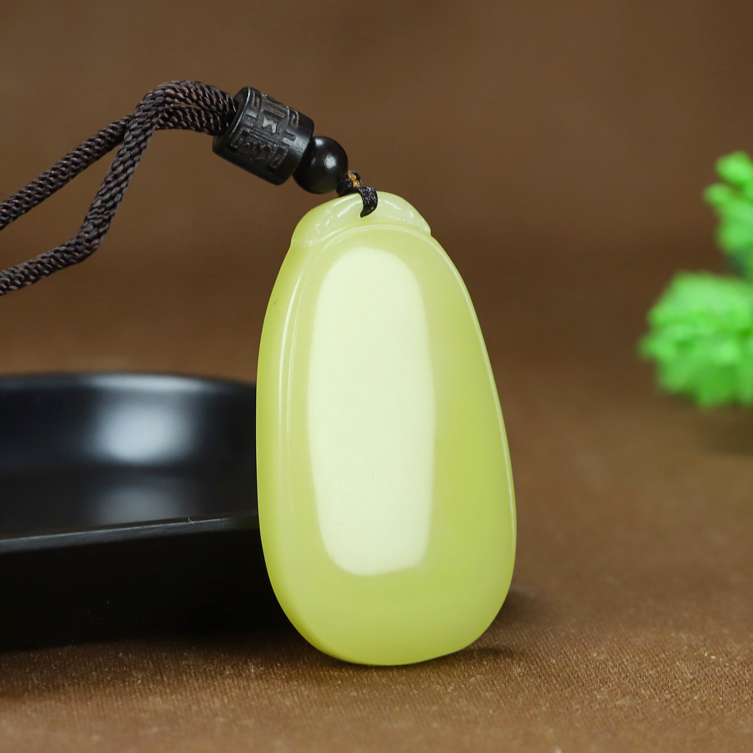 和田玉原石平安牌吊坠男女款新疆黄口玉无事牌挂件晴水玉牌玉佩