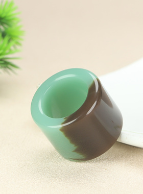 新疆和田玉且末糖扳指男大拇指指环戒指文玩扳指天然玉石雕刻扳指