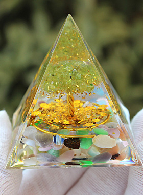 水晶碎石水晶树装饰摆件