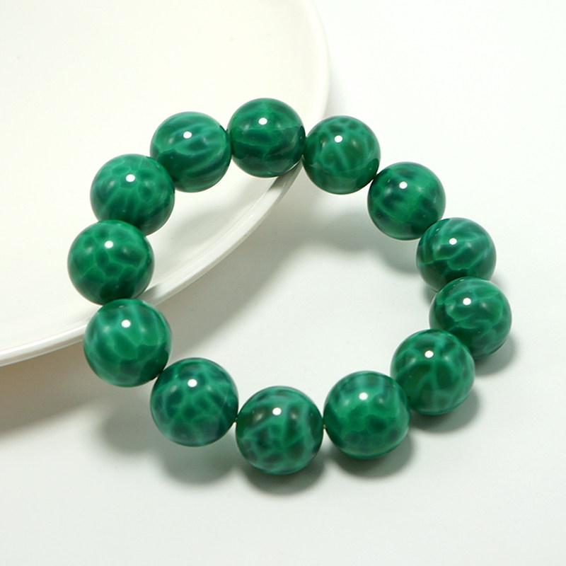 孔雀玛瑙手链水晶绿松石串珠情侣男女生款手饰手串红转运节日礼物