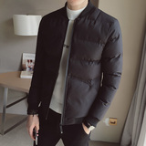 2317`羽绒棉衣棉服合身款外套男P105黑色，男装棉衣，电商A066