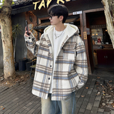 MH11`条纹ins加厚中长款羊羔毛呢料外套连帽棉衣棉服男 P118,男装棉衣,电商A066, MH11`条纹ins加厚中长款羊羔毛呢料外套连帽棉衣棉服男 P118,男装棉衣,电商A066,