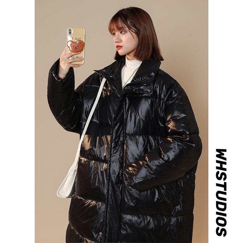 MH01`中长款加大羽绒棉服加厚保暖棉衣情侣男女P135168黑色，男装棉衣，电商A066