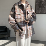 CT33宽松美拉德呢料外套男学生港味夹克P6888，男装夹克，电商A066