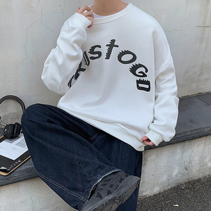 WS01`ins宽松潮牌港风大码圆领套头卫衣男P3855图片