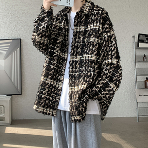 CT23宽松 小香风呢料外套男学生港味夹克 P78图片