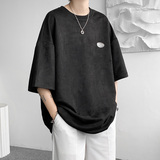 DX1533`重磅280克抖音-麂皮绒-宽松情侣短袖T恤男P3548，男装T恤，电商A066