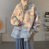 CT33宽松美拉德呢料外套男学生港味夹克P6888，男装夹克，电商A066