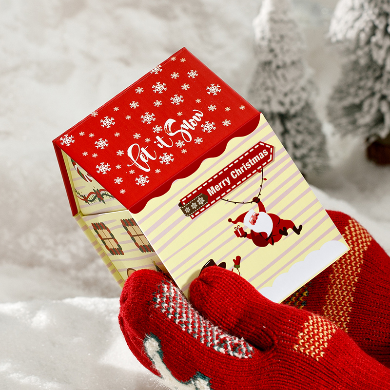 歌斐颂圣诞节巧克力屋坚果黑巧礼盒装送儿童男女孩限定创意小礼物