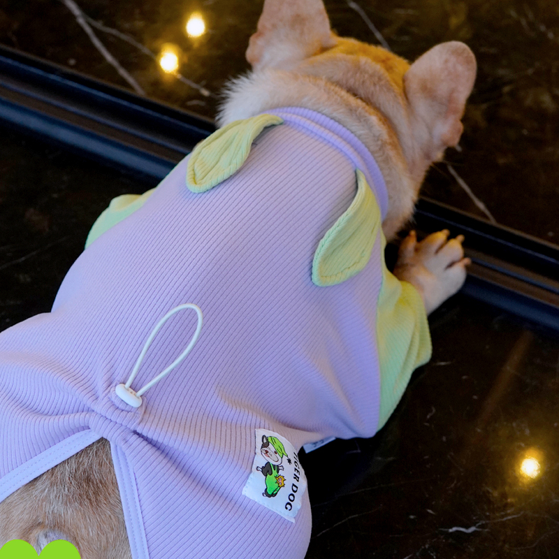 法斗四脚衣服睡衣胖狗狗衣服英斗巴哥柯基家居服宠物秋装