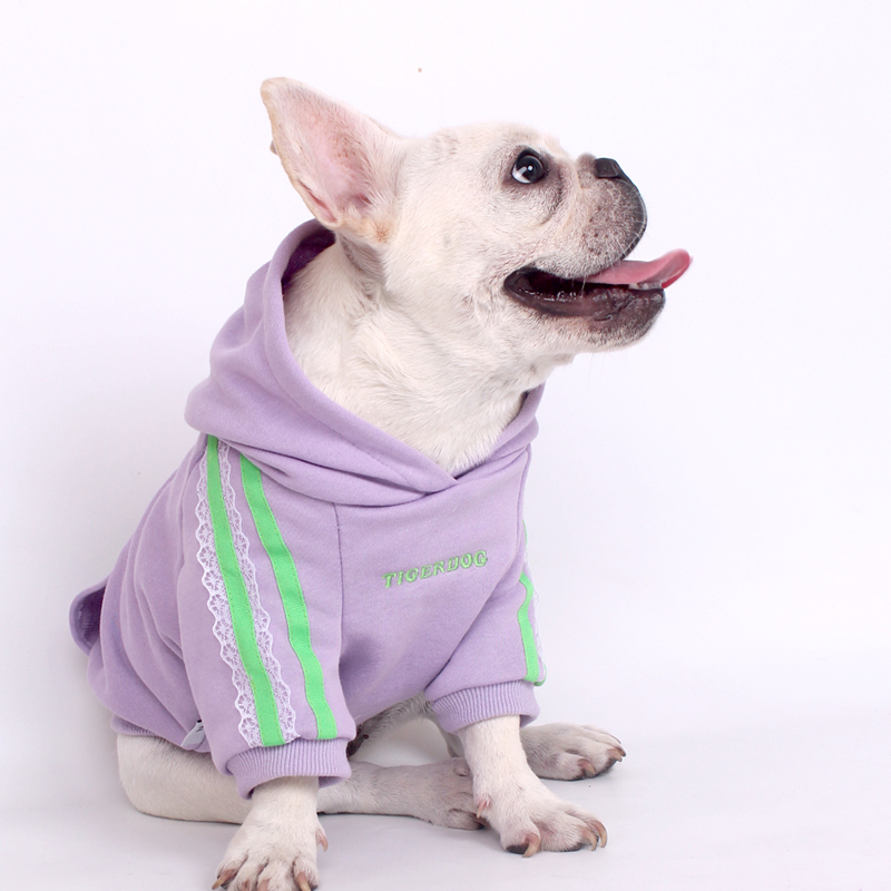 TIGERDOG秋冬运动休闲连帽卫衣小中型犬猫法斗牛犬巴哥狗宠物衣服