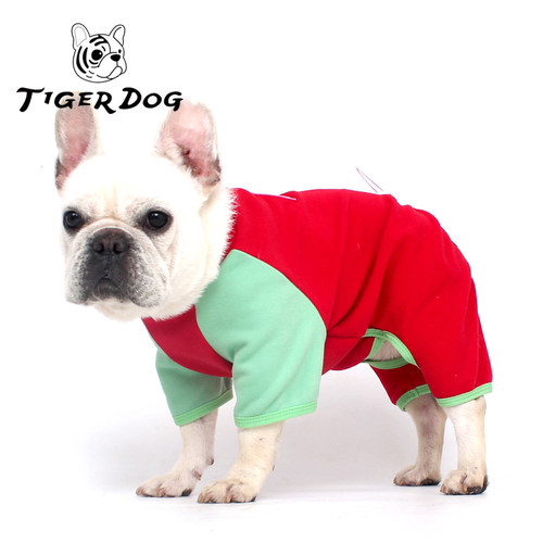 TIGERDOG宠物包肚衣护肚四脚打底衣法斗巴哥短粗胖狗保暖德绒衣服
