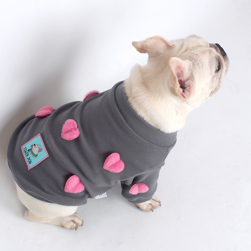 秋冬款法斗巴哥短粗胖衣服德绒打底可爱T恤宠物衣服装