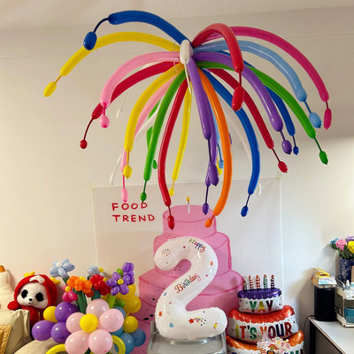 多巴胺烟花气球生日装饰场景布置