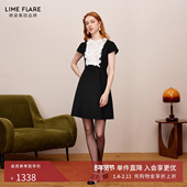 莱茵福莱尔连衣裙女夏气质收腰轻熟小众不撞款 高级感黑色A字裙
