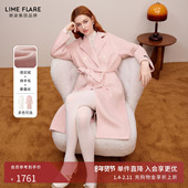 莱茵福莱尔女装 羊毛大衣秋冬新款 双面驼绒深冬独特小个子毛呢外套