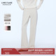 26年春新款 朗姿莱茵福莱尔雪尼尔条绒高腰直筒裤 复古休闲宽松长裤
