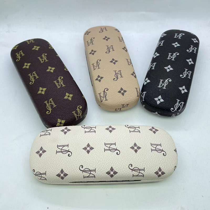 新款花革近视框架眼镜盒 学生近视眼镜盒批 发订制店名logo