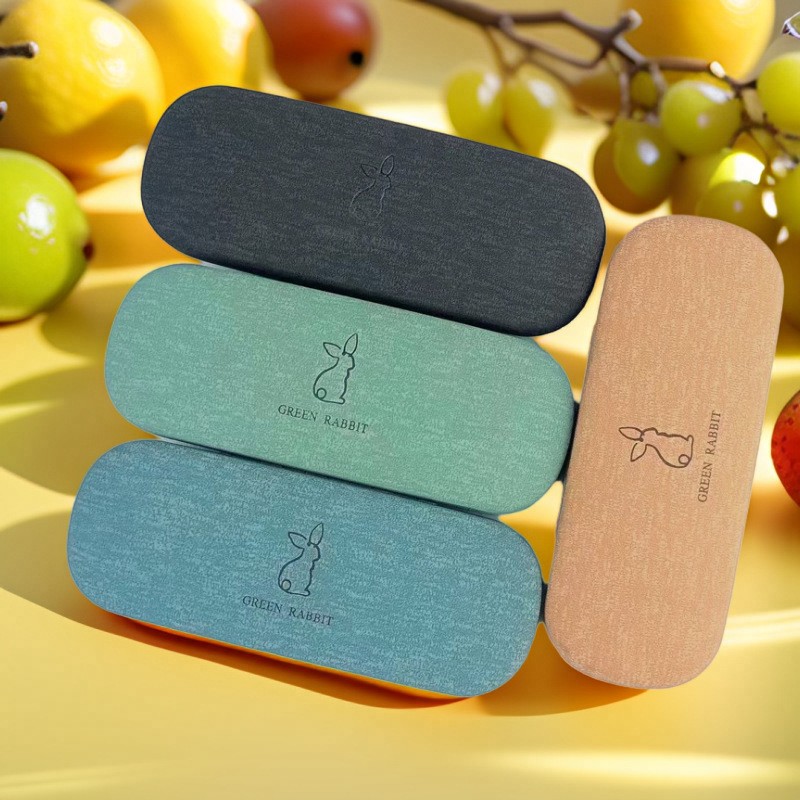 新款小兔近视板材 框架卡通可爱眼镜盒批 发定做店名logo