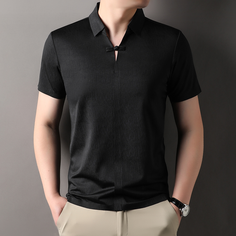 恒源祥短袖T恤男士翻领T恤衫