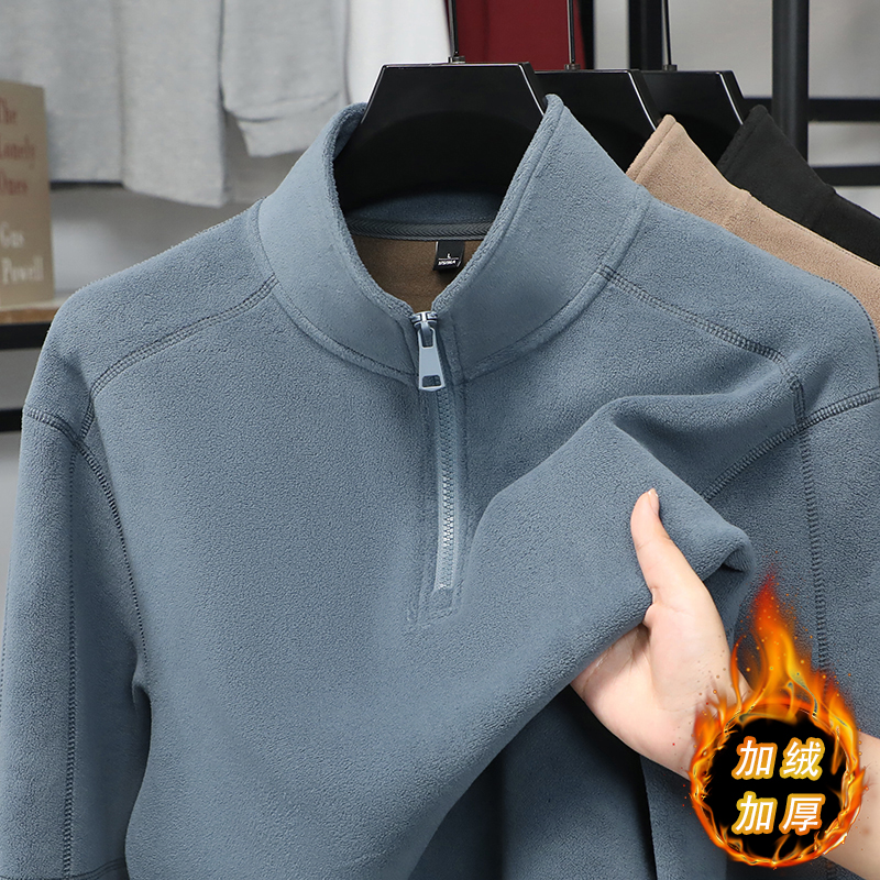 恒源祥秋冬季加绒加厚长袖卫衣