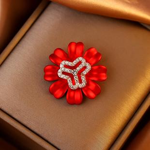 高档妇联标志胸针水钻胸花妇徽妇女联合会胸章徽章定制会徽礼盒装