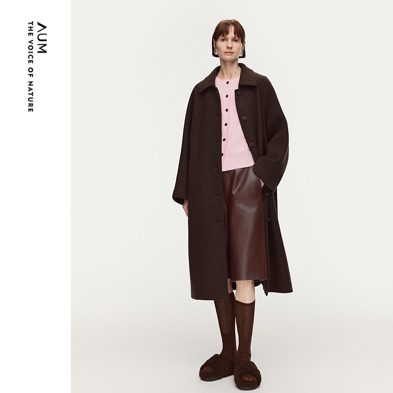 【商场同款】AUM噢姆2026年春季新款小圈圈针织毛呢长款羊毛大衣,女装/女士精品,毛呢外套,淘宝优惠券,粉丝福利购,淘宝优惠卷