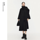 商场同款 AUM噢姆2025年冬季 新款 羊绒混纺双面呢斗篷式 大衣女