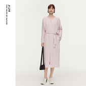 商场同款 AUM噢姆2026年春季 新款 羊毛收腰蝙蝠袖 连衣裙长裙女