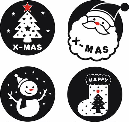 爱情树 圆形圣诞元素 圣诞节雪花新品 圣诞树 圣诞橱窗贴玻璃墙贴