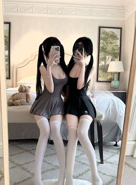 纯欲女夏季丝滑睡衣修身显瘦御萝包臀短裙子