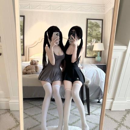 纯欲女夏季丝滑睡衣修身显瘦御萝包臀短裙子