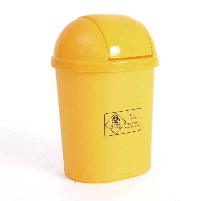 医用棉签桶黄色废物垃圾圆形