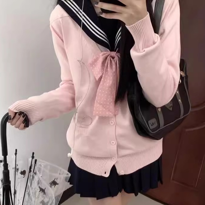 秋冬JK原创毛衣开衫外套校供制服